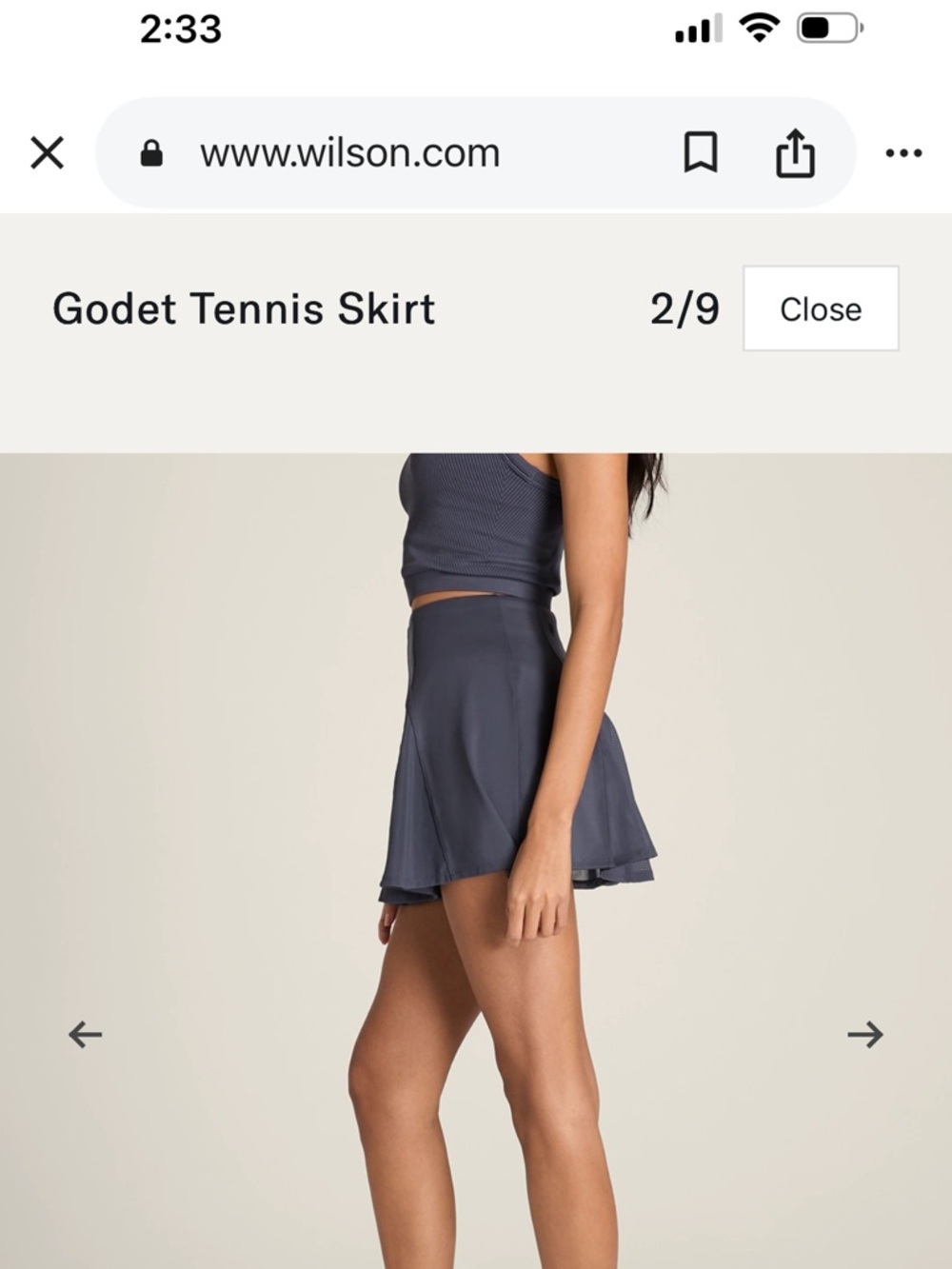 Athleta Dark Gray Athletic Tennis Mini Skirt Size 6